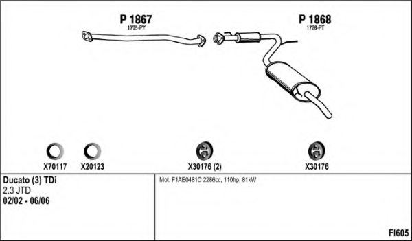 FENNO FI605 Exhaust System